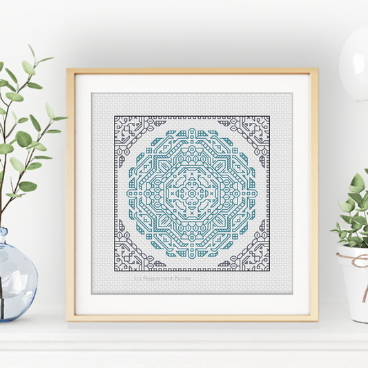 Centre Stage - Mandala Blackwork Pattern by Peppermint Purple