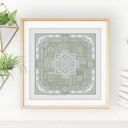 2024 SAL - Geometrica Blackwork Pattern by Peppermint Purple