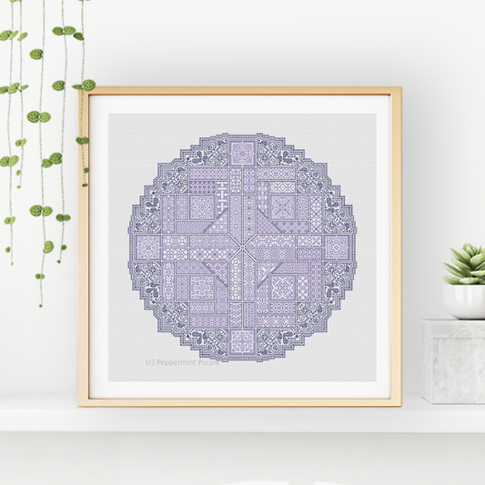 2024 SAL - Doily Blackwork Pattern by Peppermint Purple