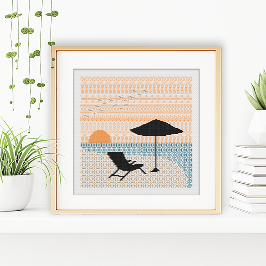 Sunset Migration Blackwork Pattern by Peppermint Purple