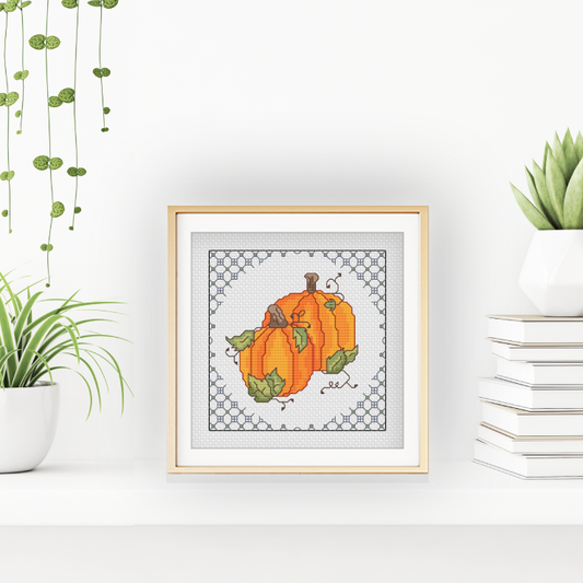 Centre Stage - Pumpkin Blackwork Pattern by Peppermint Purple