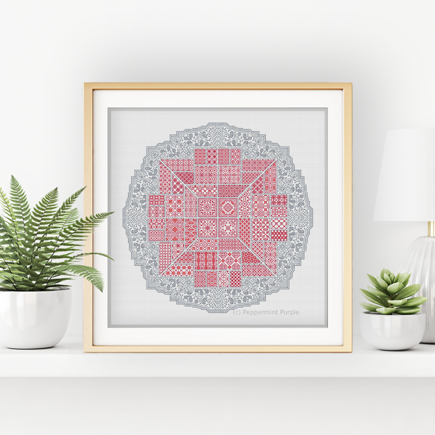 2025 SAL - Doily Blackwork & Cross Stitch by Peppermint Purple