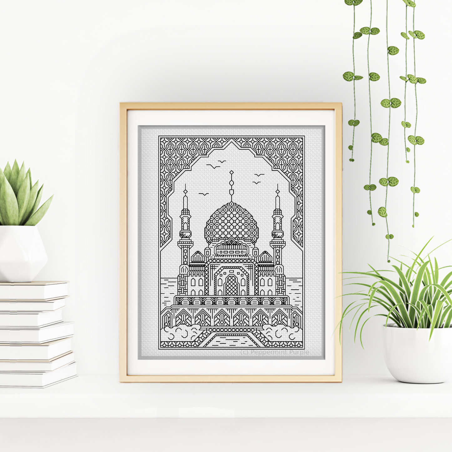 Eastern Beliefs Blackwork Pattern by Peppermint Purple