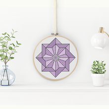 Purple Pinwheel Blackwork Pattern by Peppermint Purple