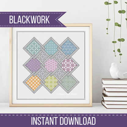 Celtic Knot Blackwork Blackwork Pattern by Peppermint Purple