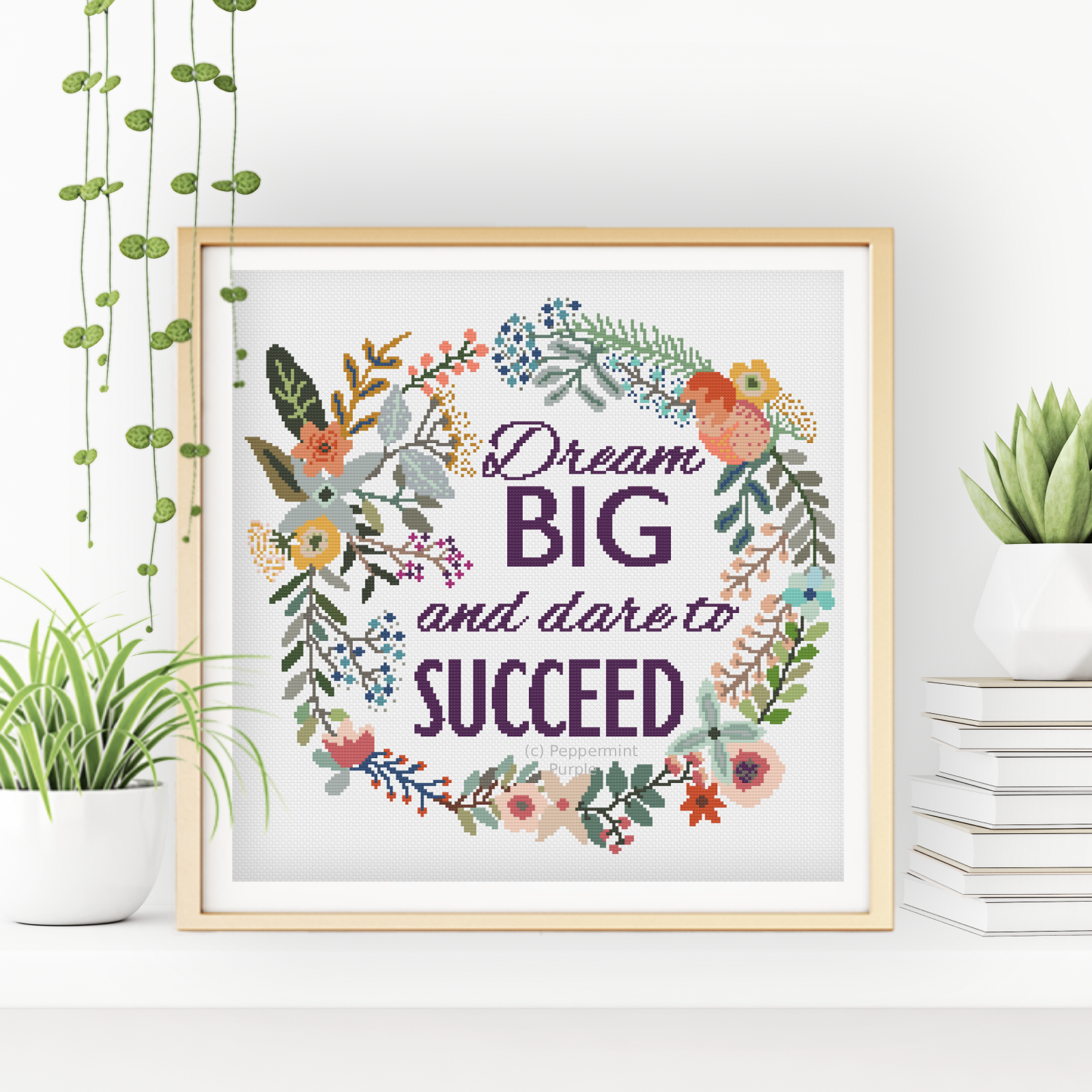 Dream Big Cross Stitch Pattern by Peppermint Purple