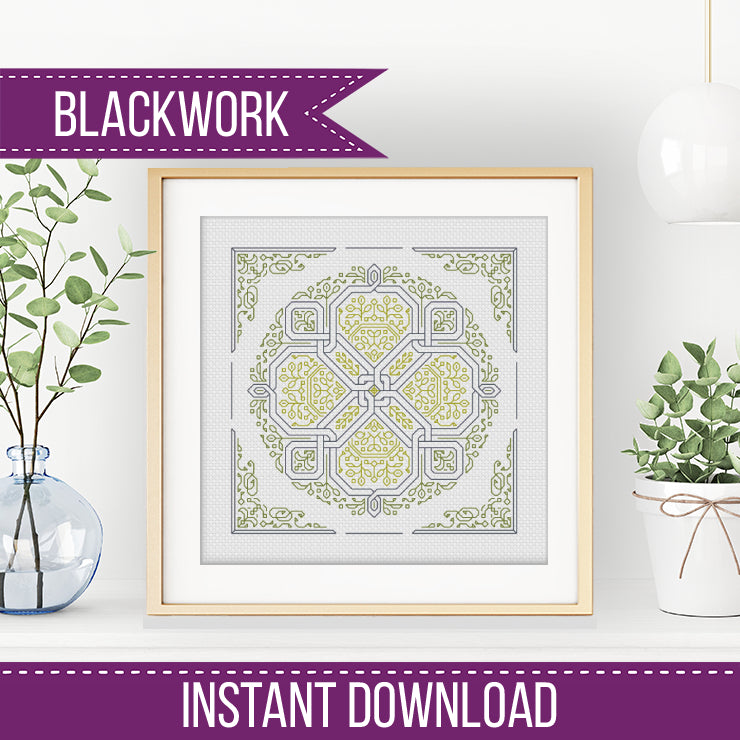 Celtic Knot Mandala - Blackwork Patterns & Cross Stitch by Peppermint Purple