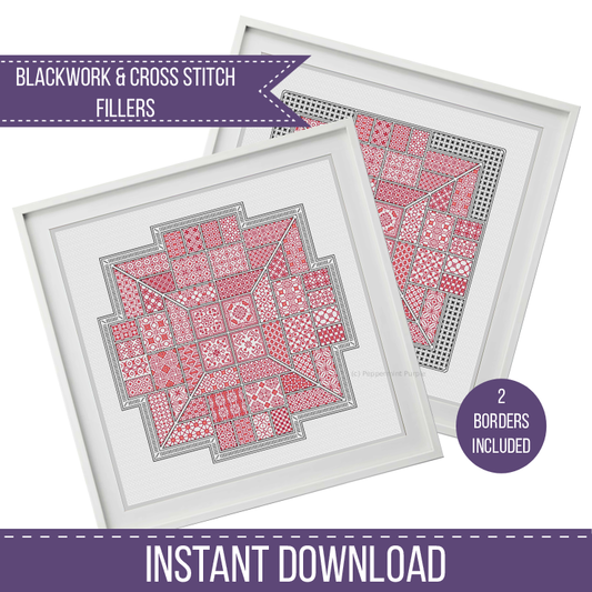 2025 SAL - Blackwork & Cross Stitch Blackwork & Cross Stitch by Peppermint Purple