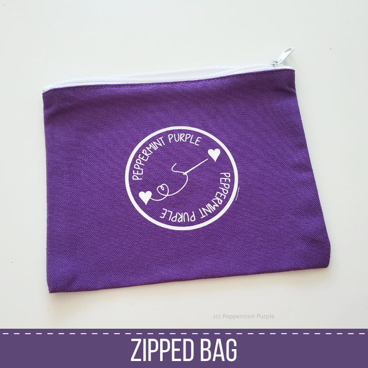 Small Zipped Project Bag Accessories by Peppermint Purple