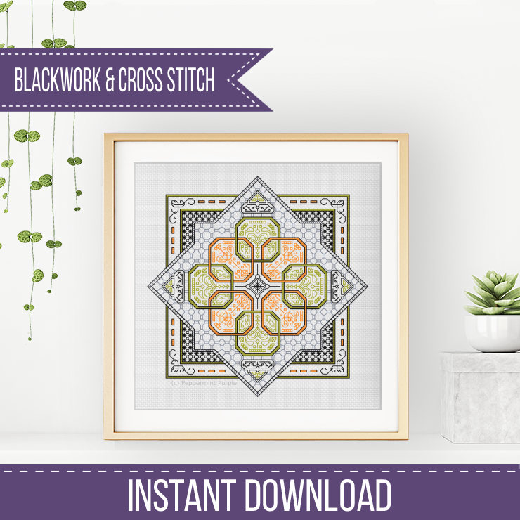 Venuste Blackwork Blackwork Pattern by Peppermint Purple