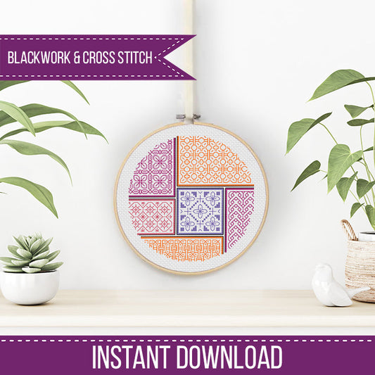 Off Centre - Blackwork Patterns & Cross Stitch by Peppermint Purple