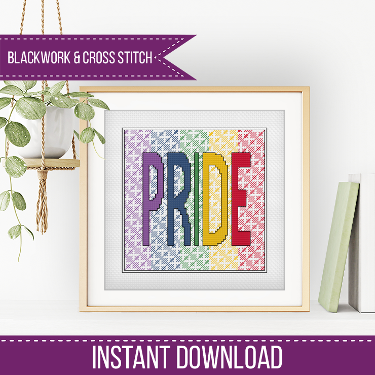 Pride - Stonewall Charity - Blackwork Patterns & Cross Stitch by Peppermint Purple