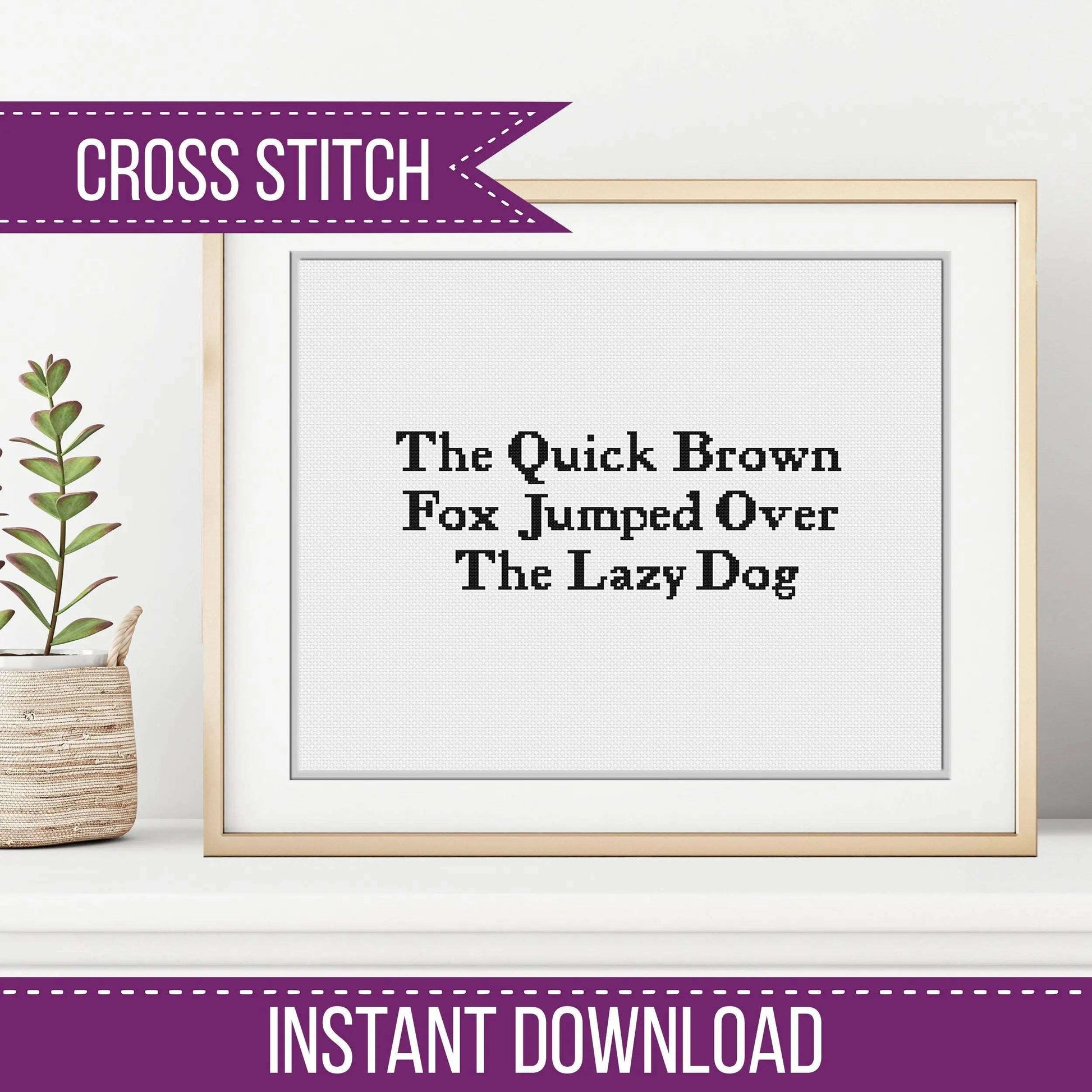 Small Plain Font - Blackwork Patterns & Cross Stitch by Peppermint Purple