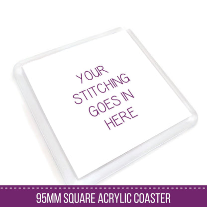 Square Coaster Blank - Blackwork Patterns & Cross Stitch by Peppermint Purple