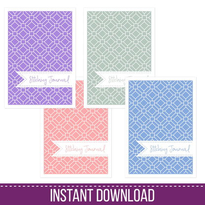 Stitching Journal - Instant Download - Blackwork Patterns & Cross Stitch by Peppermint Purple