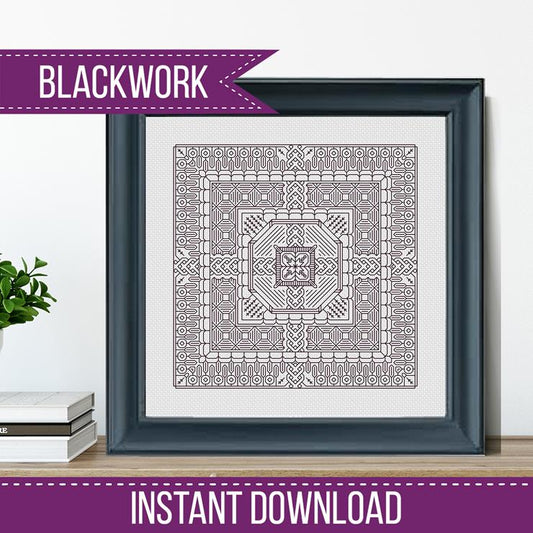 Study In Grape Blackwork - Blackwork Patterns & Cross Stitch by Peppermint Purple