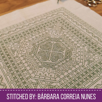 Study In Pistachio Blackwork - Blackwork Patterns & Cross Stitch by Peppermint Purple