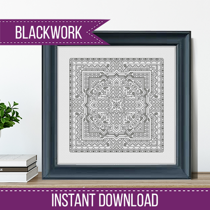 Study in Ash Grey - Blackwork Patterns & Cross Stitch by Peppermint Purple