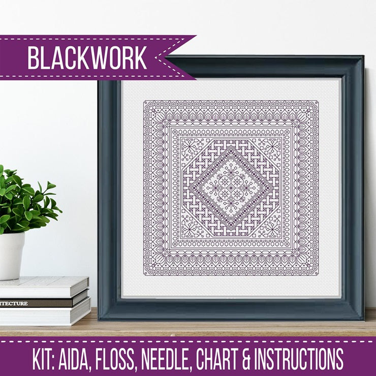 Purple Study In Colour Blackwork Kit