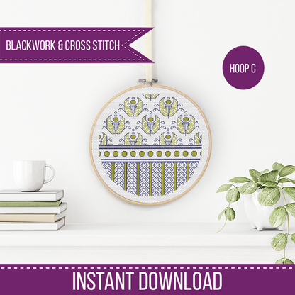 The Wallpaper Collection - Set 1 - Blackwork Patterns & Cross Stitch by Peppermint Purple