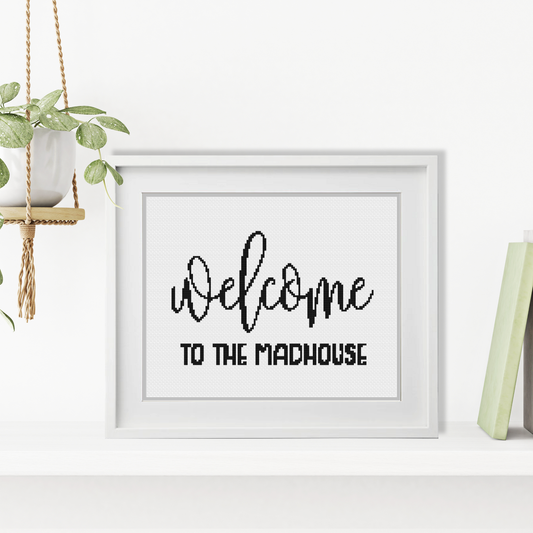 Welcome Cross Stitch Pattern by Peppermint Purple