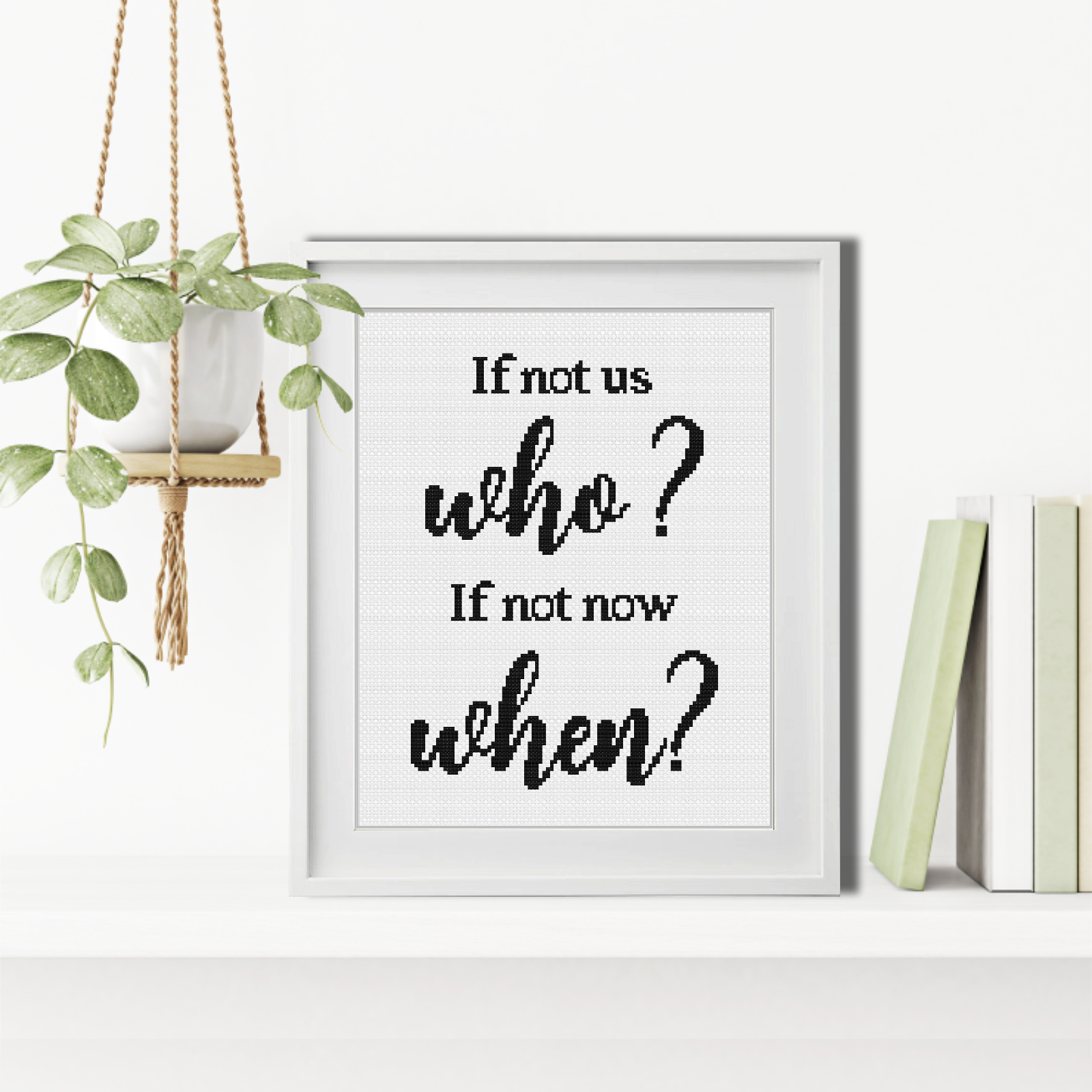If Not Us Cross Stitch Pattern by Peppermint Purple