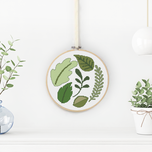Leaves Cross Stitch Pattern by Peppermint Purple