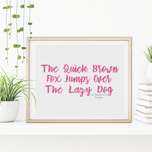 Fancy Alphabet 2 Cross Stitch Font by Peppermint Purple