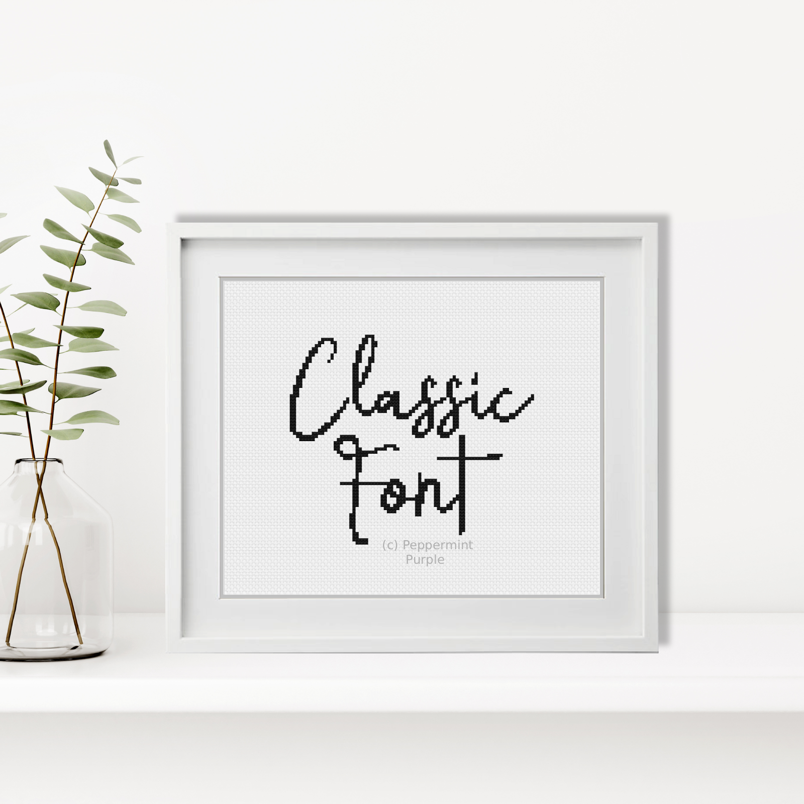 Classic Font Cross Stitch Font by Peppermint Purple