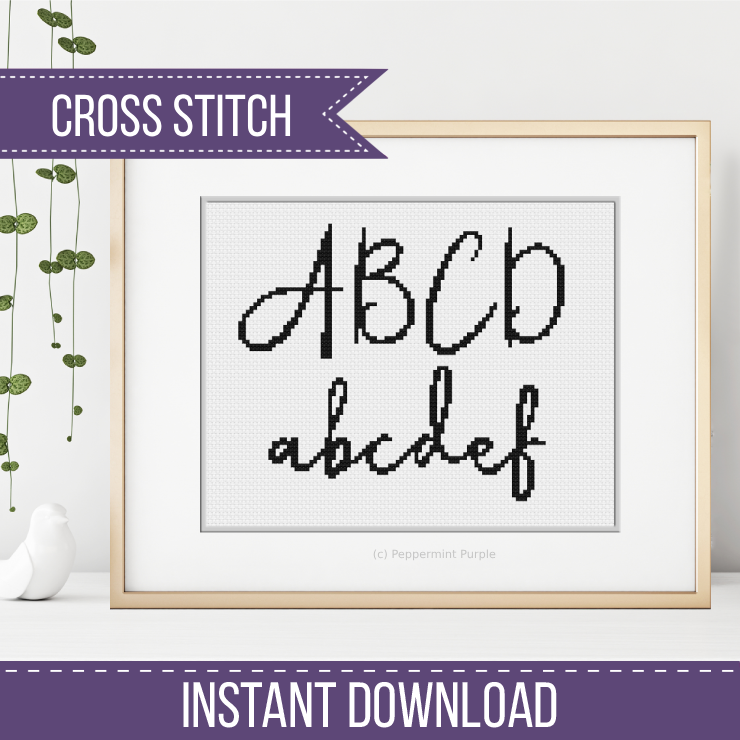 Classic Font Cross Stitch Font by Peppermint Purple