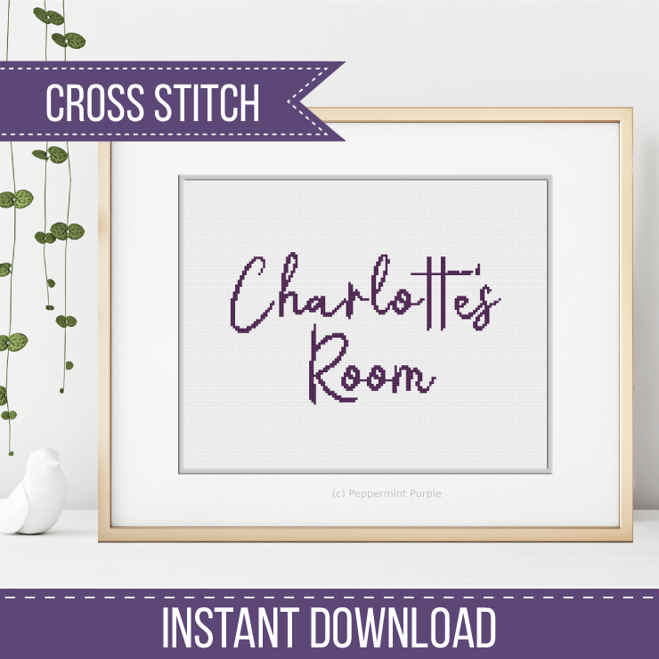 Classic Font Cross Stitch Font by Peppermint Purple