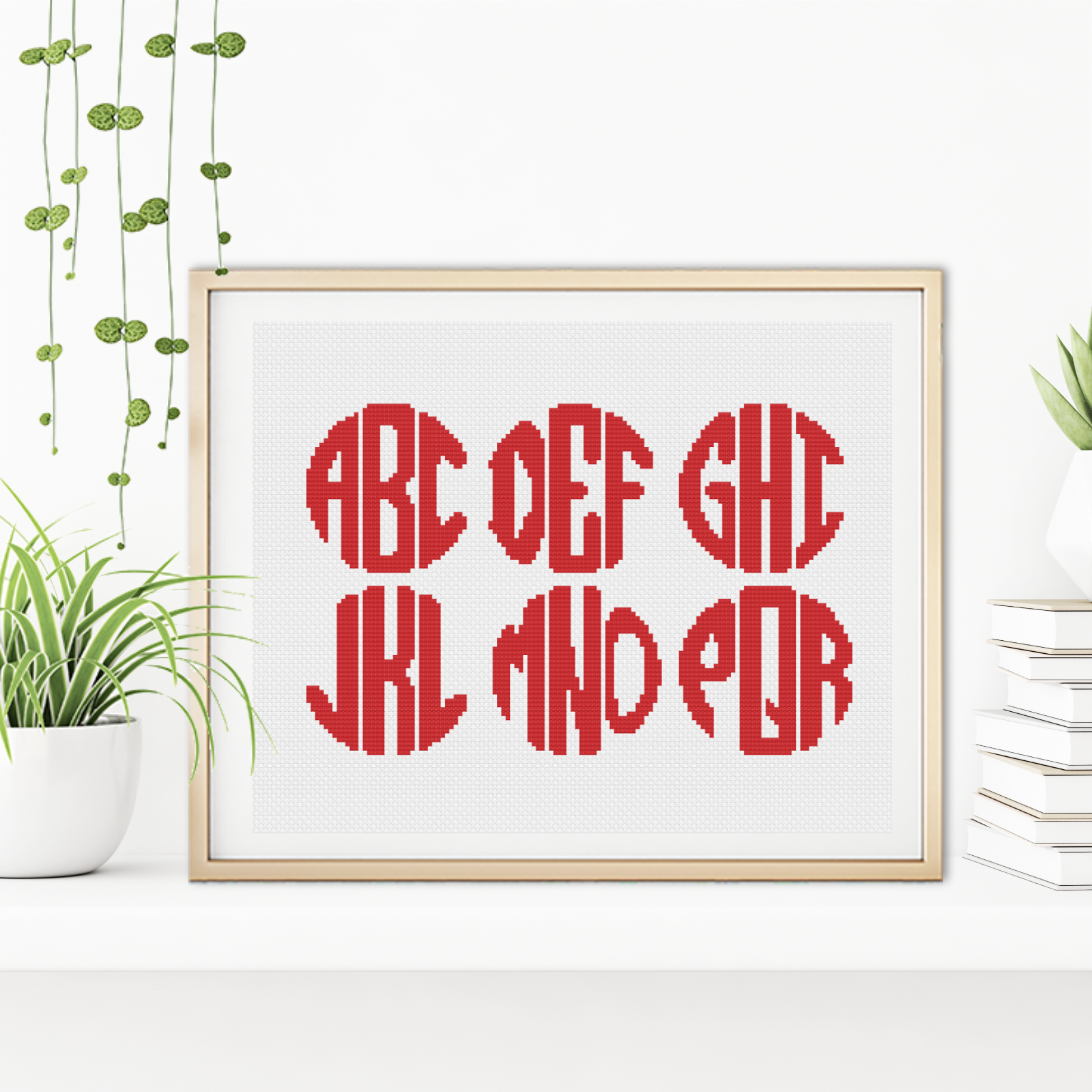 Monogram Font Cross Stitch Font by Peppermint Purple