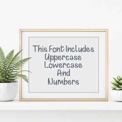 Chamonix Font Cross Stitch Font by Peppermint Purple