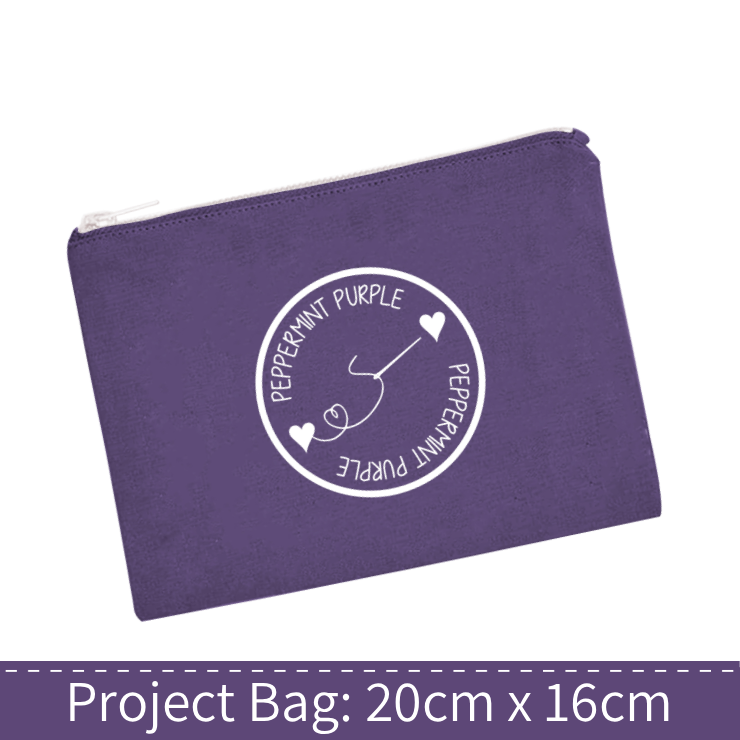 Small Zipped Project Bag Accessories by Peppermint Purple