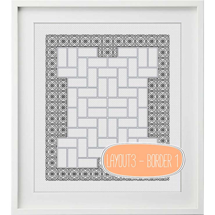 2022 Blackwork SAL - Layout 3 - Blackwork Patterns & Cross Stitch by Peppermint Purple