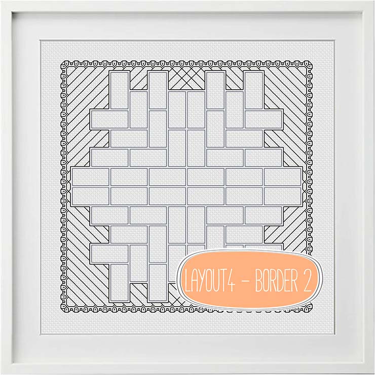 2022 Blackwork SAL - Layout 4 - Blackwork Patterns & Cross Stitch by Peppermint Purple