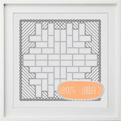 2022 Blackwork SAL - Layout 4 - Blackwork Patterns & Cross Stitch by Peppermint Purple