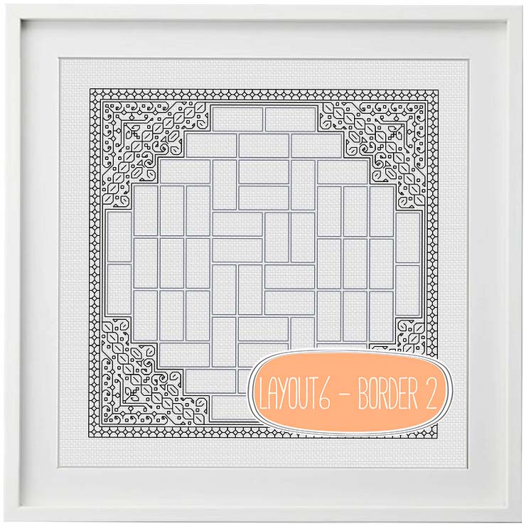 2022 Blackwork SAL - Layout 6 - Blackwork Patterns & Cross Stitch by Peppermint Purple