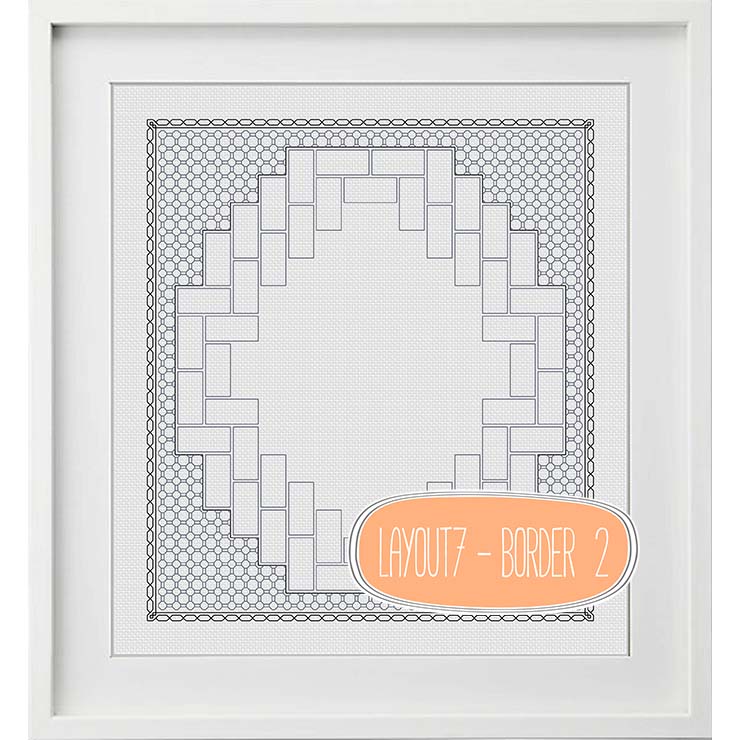 2022 Blackwork SAL - Layout 7 - Blackwork Patterns & Cross Stitch by Peppermint Purple