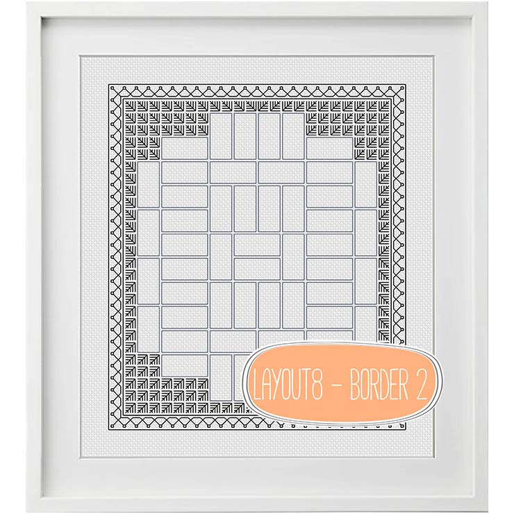 2022 Blackwork SAL - Layout 8 - Blackwork Patterns & Cross Stitch by Peppermint Purple