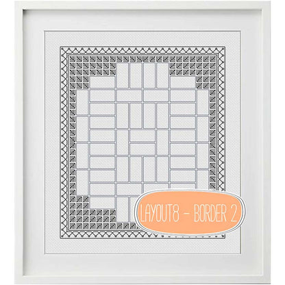 2022 Blackwork SAL - Layout 8 - Blackwork Patterns & Cross Stitch by Peppermint Purple