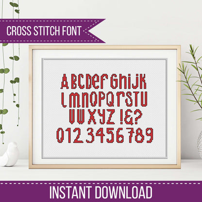 Be Creative Cross Stitch Font - Blackwork Patterns & Cross Stitch by Peppermint Purple