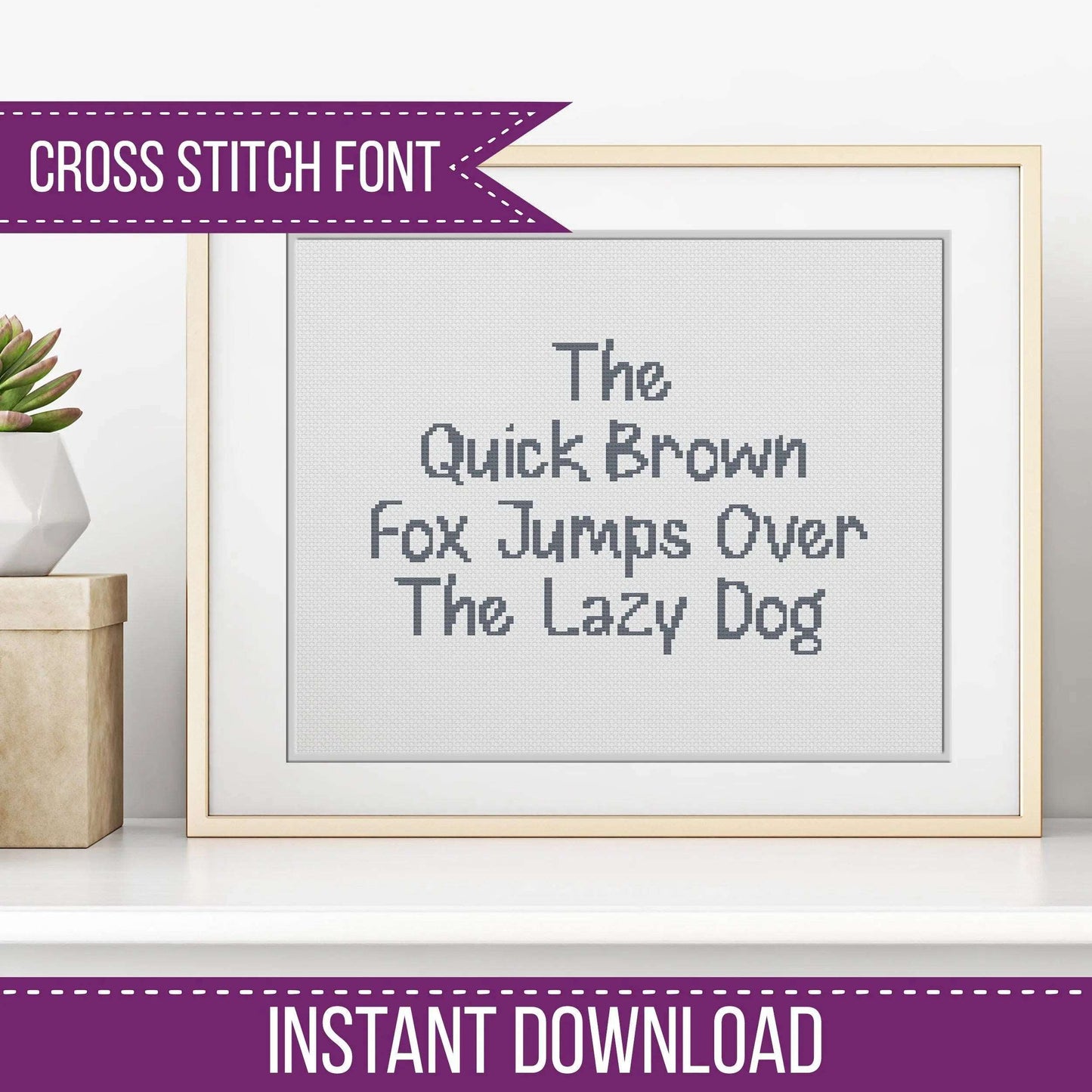 Chamonix Font - Cross Stitch Font by Peppermint Purple