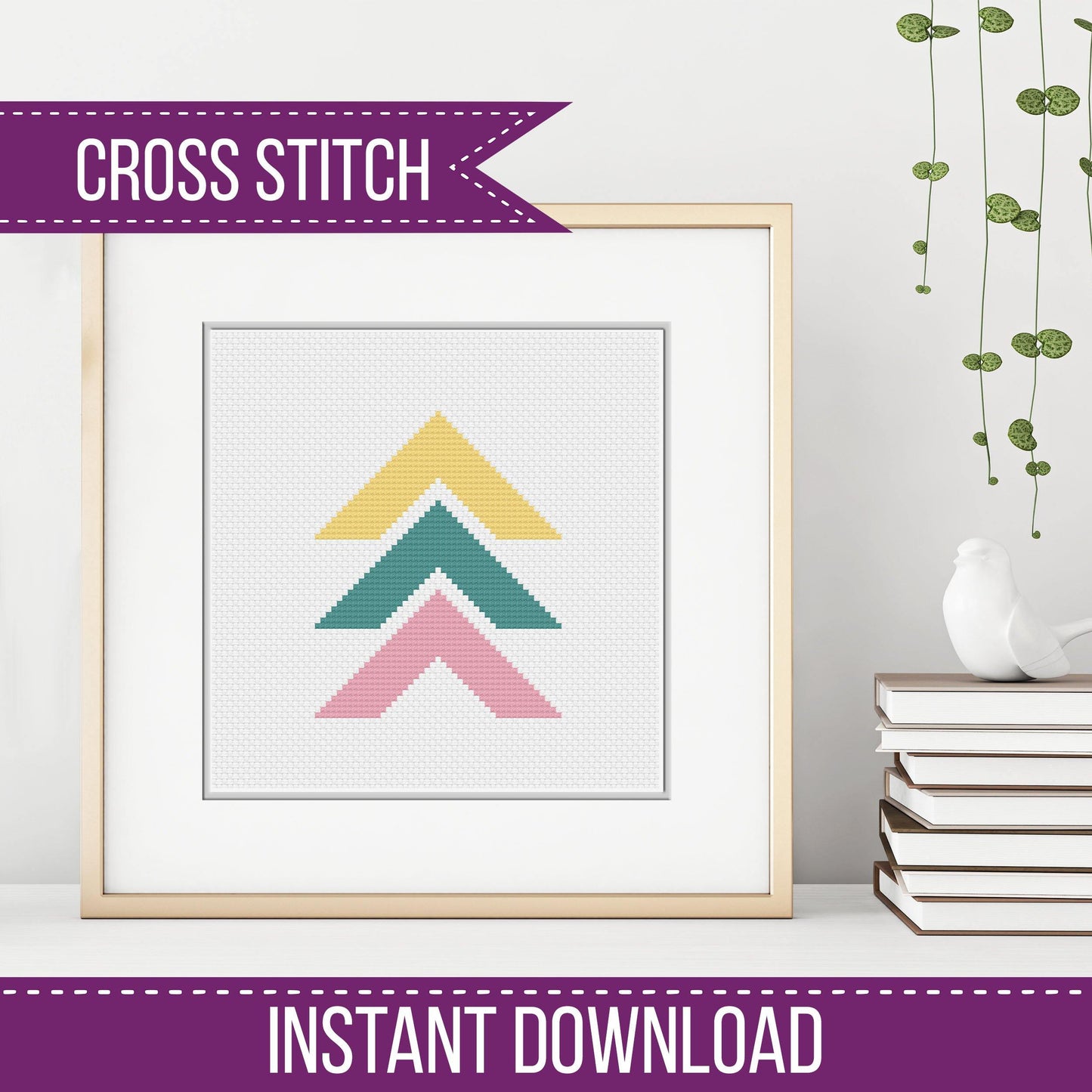 Chevron - Blackwork Patterns & Cross Stitch by Peppermint Purple