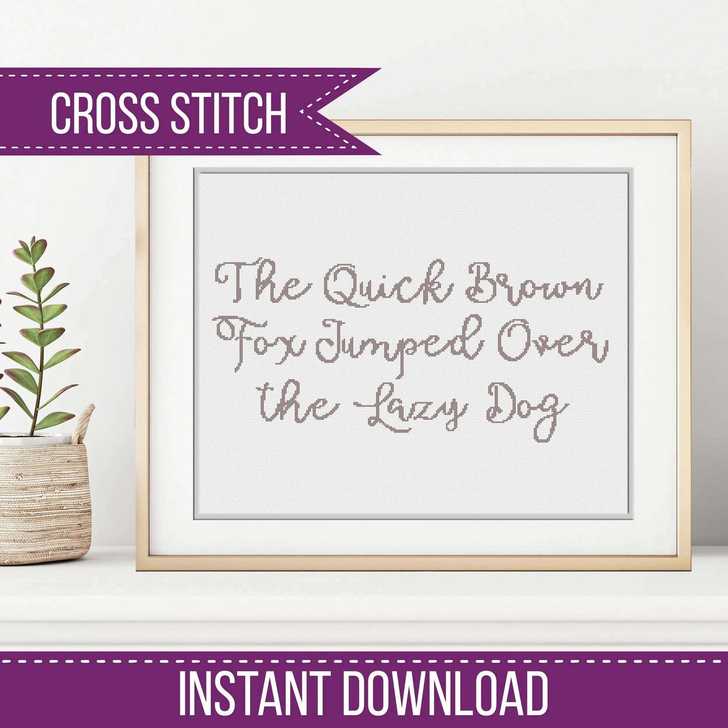 Cursive Font 4 - Blackwork Patterns & Cross Stitch by Peppermint Purple