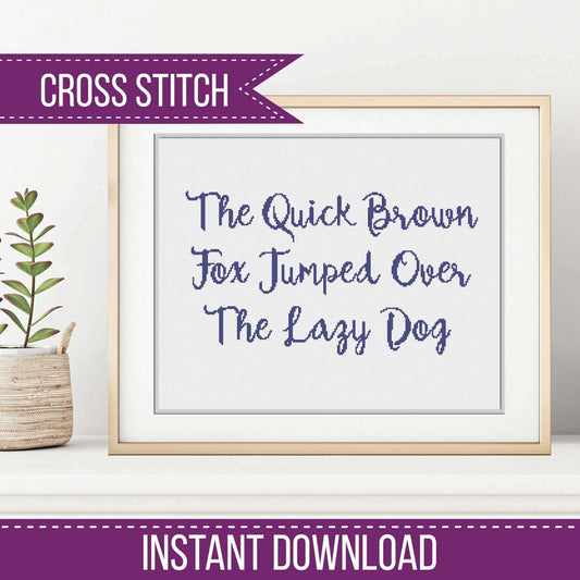 Cursive Font - Blackwork Patterns & Cross Stitch by Peppermint Purple