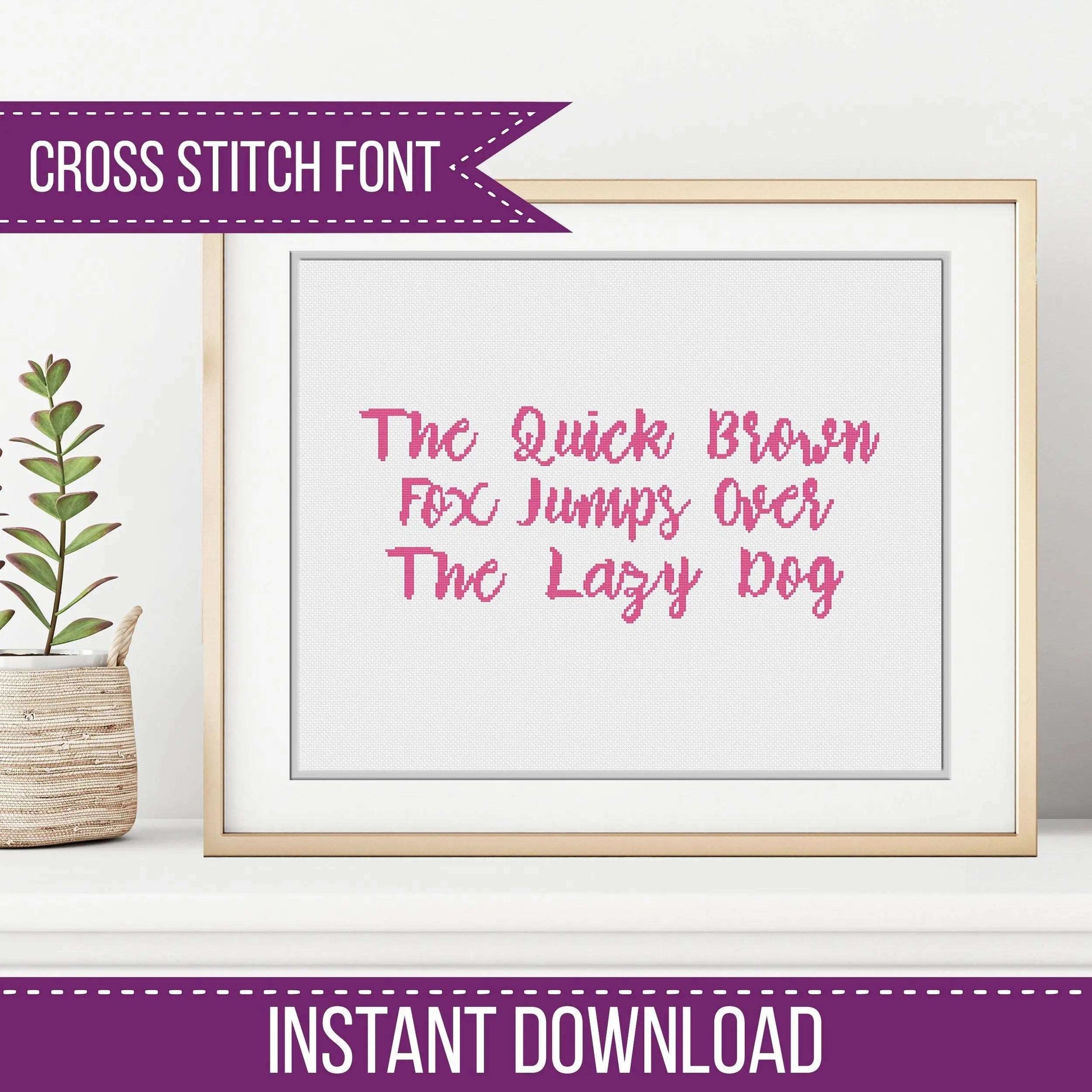 Fancy Alphabet 2 - Cross Stitch Font by Peppermint Purple