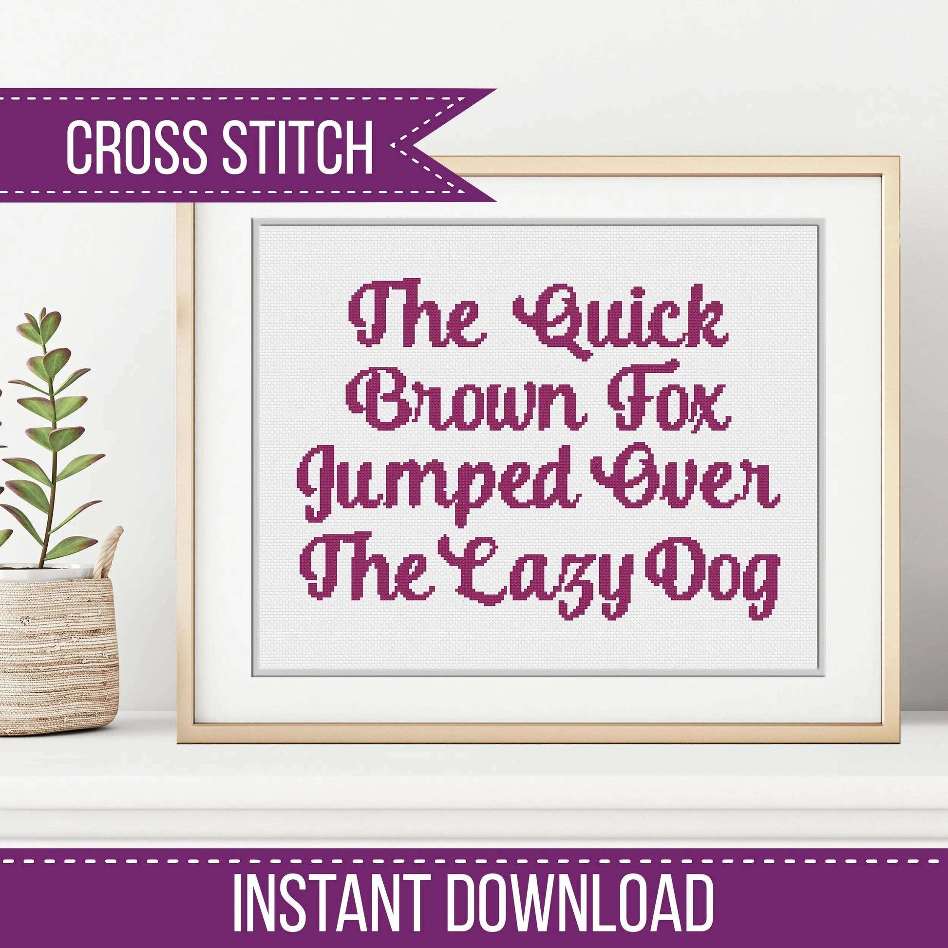 French Style Font - Blackwork Patterns & Cross Stitch by Peppermint Purple