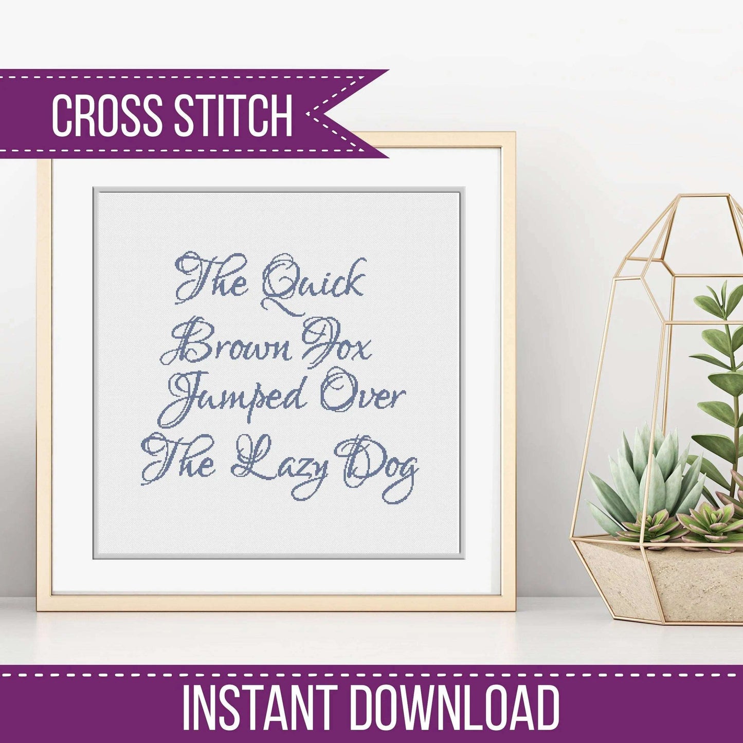 Graceful Font - Blackwork Patterns & Cross Stitch by Peppermint Purple