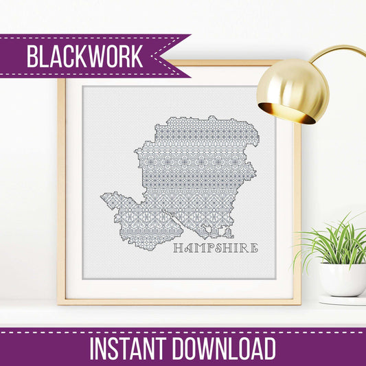 Hampshire - Blackwork Patterns & Cross Stitch by Peppermint Purple